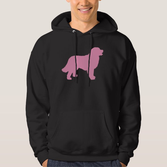 Bernese Gebirgshund (rosa Silhouette) Hoodie (Vorderseite)