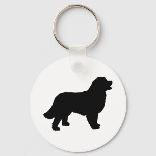Bernese Gebirgshund (schwarze Silhouette) Schlüsselanhänger