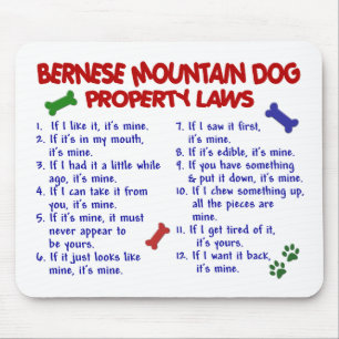 BERNESE GEBIRGShundeigentums-Gesetze 2 Mousepad