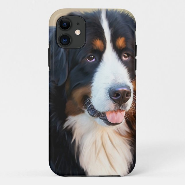 Bernese Gebirgshundeporträt Case-Mate iPhone Hülle (Rückseite)