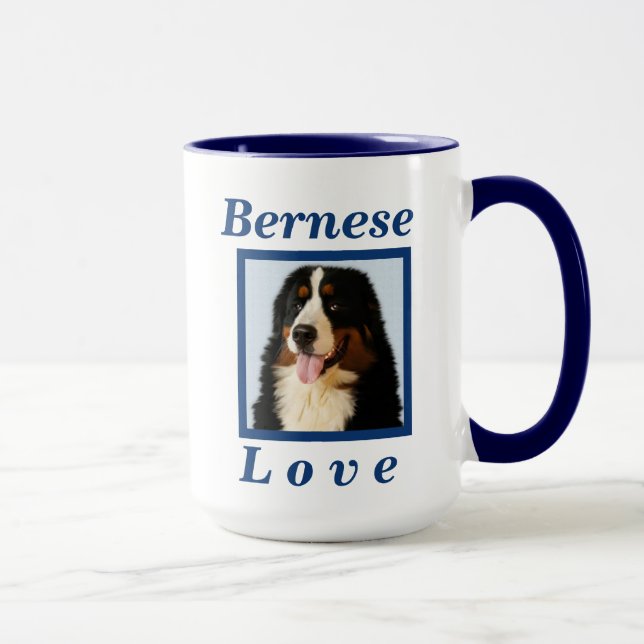 Bernese GebirgsLiebe-Hundegeschenk für sie er Tasse (Rechts)