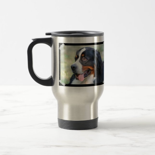 Bernese Gebirgswelpen-Reise-Tasse Reisebecher (Links)
