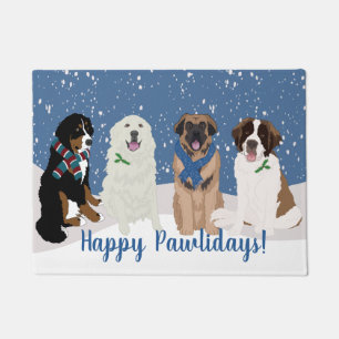 Bernese Leonberger Pyrenees St Bernard Weihnachten Fußmatte