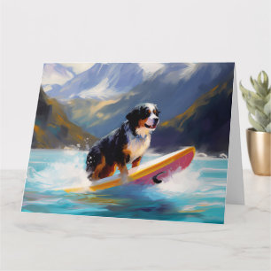 Bernese Mountain Beach Surf Malerei Karte