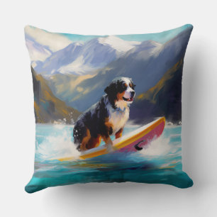 Bernese Mountain Beach Surf Malerei Kissen