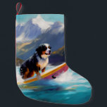 Bernese Mountain Beach Surf Malerei Kleiner Weihnachtsstrumpf<br><div class="desc">Tauchen Sie ein in die spielerische Welt des Kaninchen-Abenteuers mit diesem faszinierenden Bild. Ein gepflegter Hund geht zu den Wellen und reitet geschickt auf einem sonnengeküssten Strand. Das lebendige Kunstwerk vereint wunderbar das Wesentliche der Erregung am Strand, während der Hund furchtlos auf den Wellen reitet und den Geist von Spaß...</div>