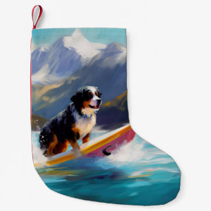 Bernese Mountain Beach Surf Malerei Kleiner Weihnachtsstrumpf