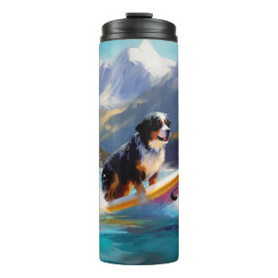 Bernese Mountain Beach Surf Malerei Thermosbecher
