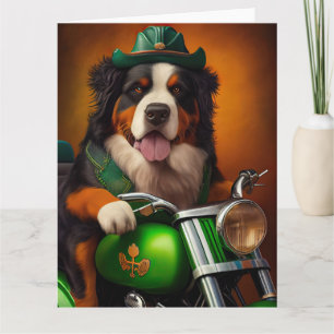 Bernese Mountain Bike St. Patrick's Day Karte