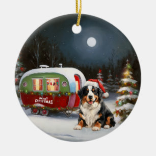 Bernese Mountain Caravan Weihnachtsabenteuer Keramik Ornament