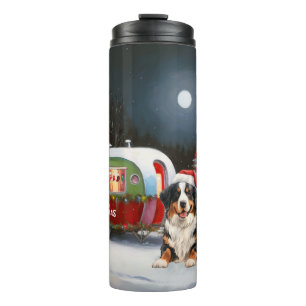 Bernese Mountain Caravan Weihnachtsabenteuer Thermosbecher