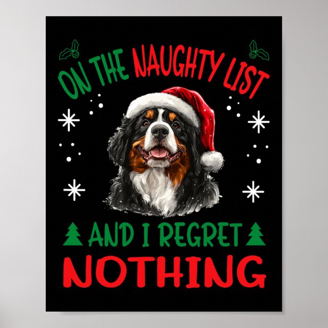 Bernese Mountain Christmas Dog Breed Designs Uni-a Poster (Vorne)