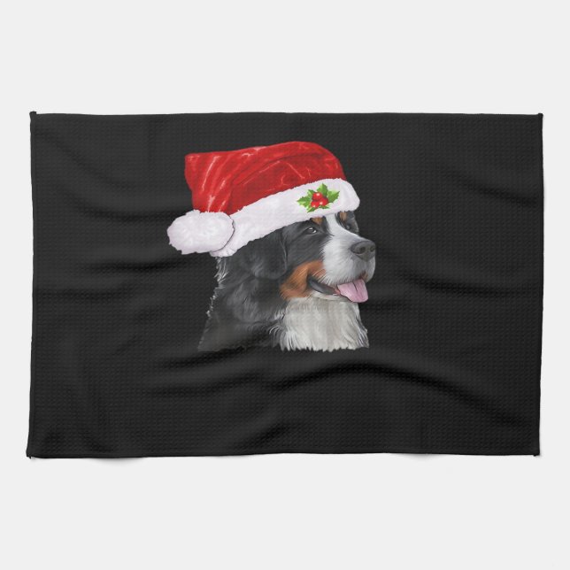 Bernese Mountain Christmas Shirt Dog Christmas Cos Geschirrtuch (Horizontal)
