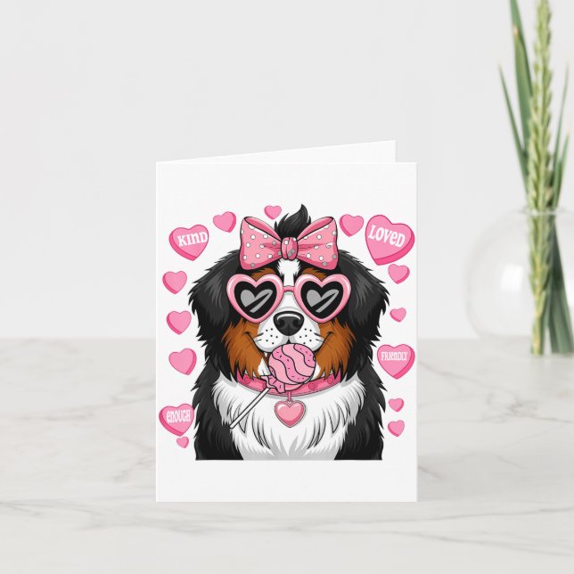 Bernese Mountain Coquette Dog Pet Lover Owner  Karte (Vorderseite)