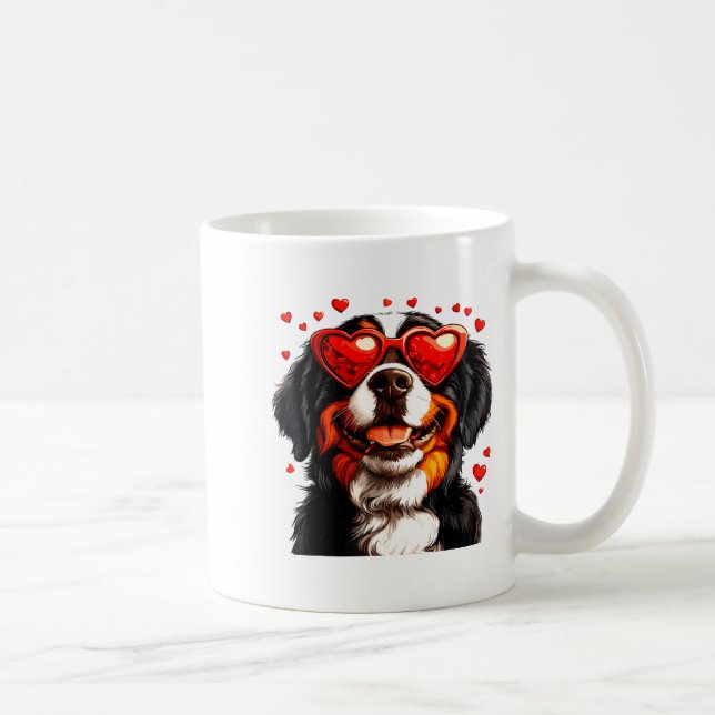 Bernese Mountain Cute Berner Dog Lover Valentines  Kaffeetasse (Rechts)