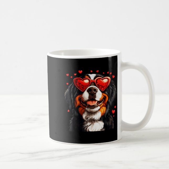 Bernese Mountain Cute Berner Dog Lover Valentines  Kaffeetasse (Rechts)