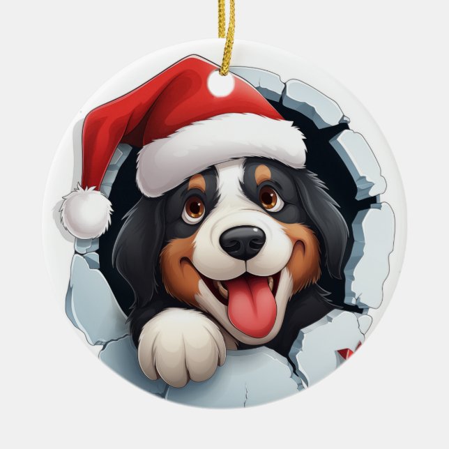 Bernese Mountain Dog 3D Breakthrough Ornament (Vorne)