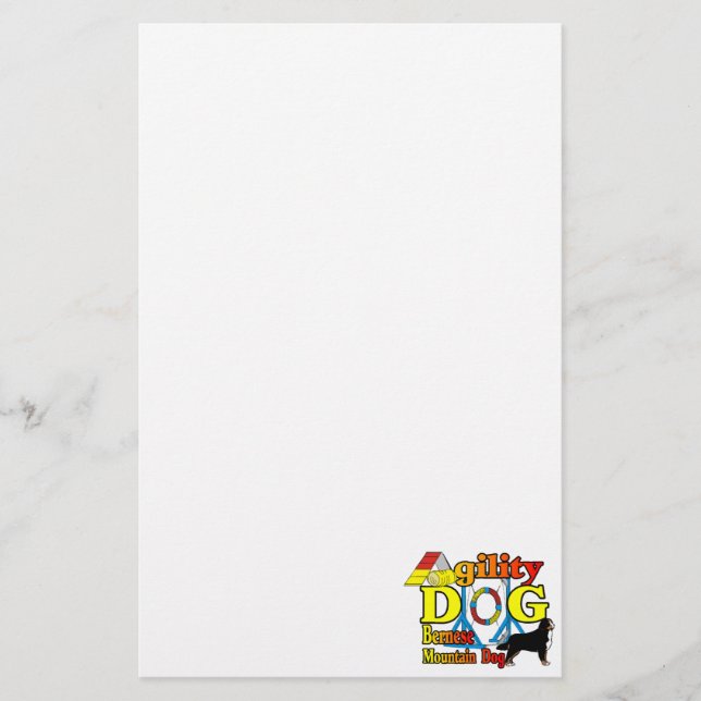 Bernese Mountain Dog Agility Briefpapier (Vorderseite)