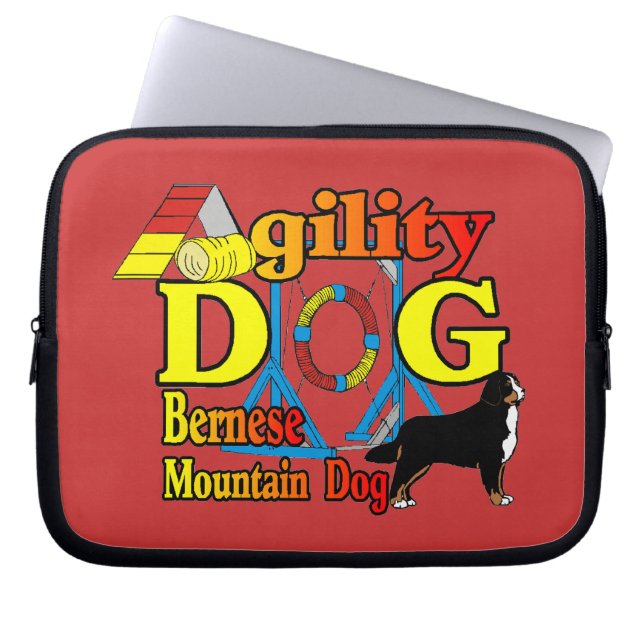 Bernese Mountain Dog Agility Laptopschutzhülle (Vorderseite)