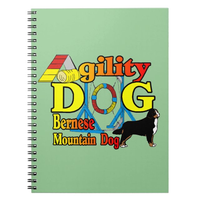 Bernese Mountain Dog Agility Notizblock (Vorderseite)