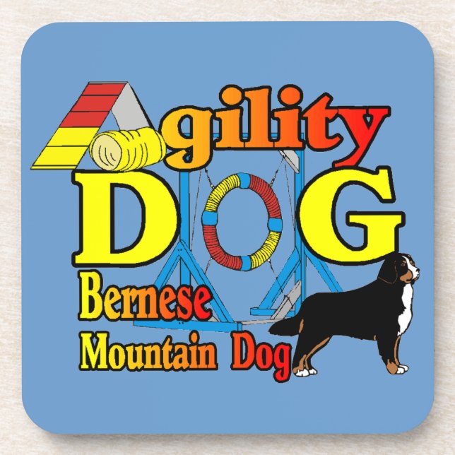 Bernese Mountain Dog Agility Untersetzer (Vorderseite)