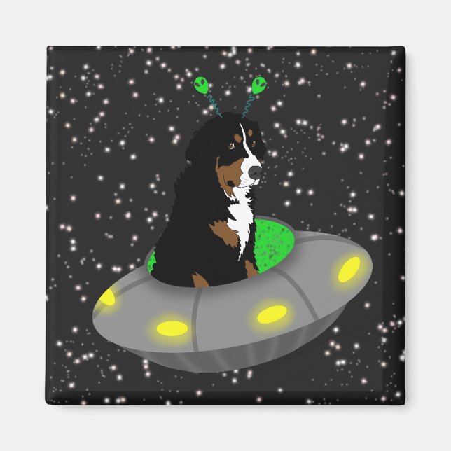 Bernese Mountain Dog Alien Magnet (Vorne)