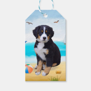 Bernese Mountain Dog am Strand Geschenkanhänger