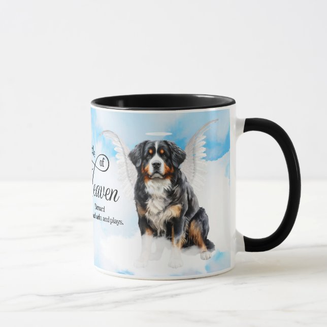 Bernese Mountain Dog Angel Custom Pet Memorial Tasse (Rechts)