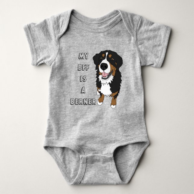 Bernese Mountain Dog  Baby Strampler (Vorderseite)