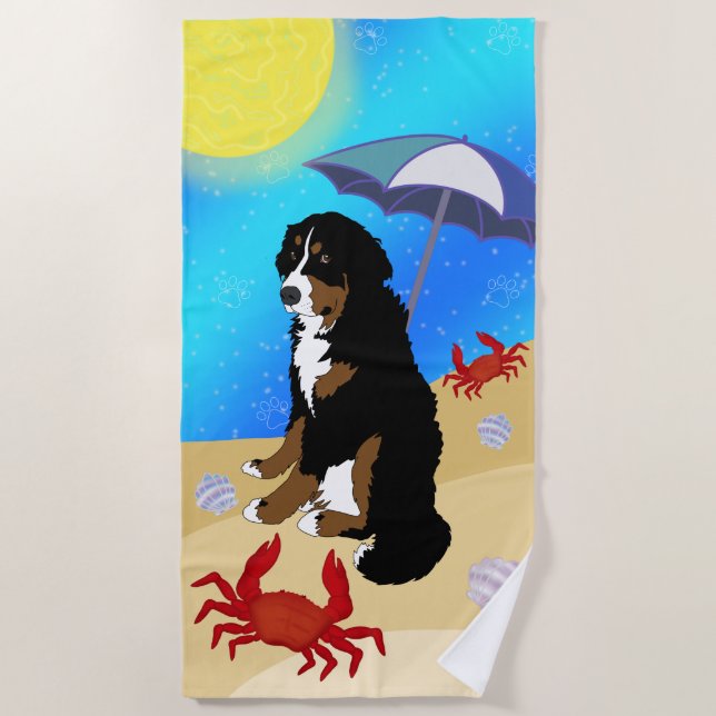 Bernese Mountain Dog Beach Handtuch (Vorderseite)
