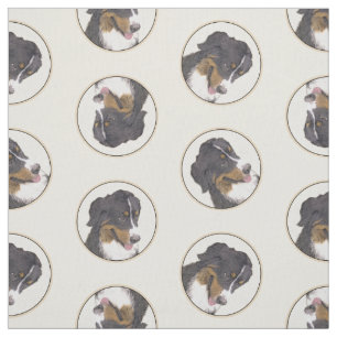 Bernese Mountain Dog Berner Malerei Niedlicher Hau Stoff
