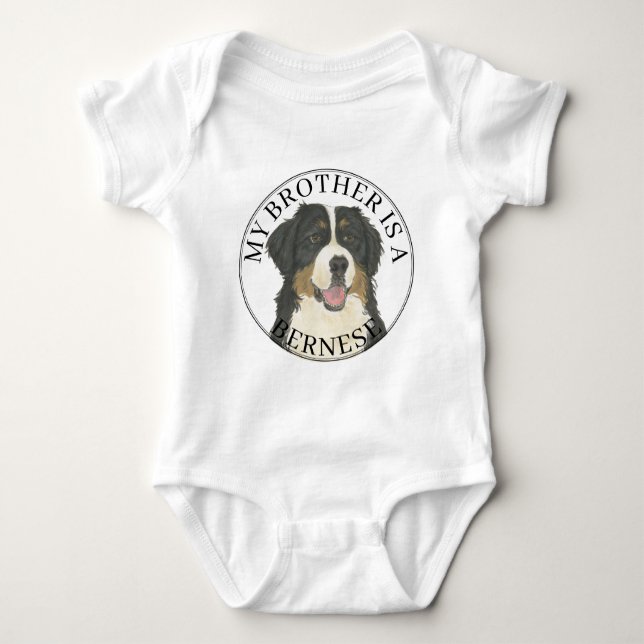 Bernese Mountain Dog Big Brother Baby Strampler (Vorderseite)