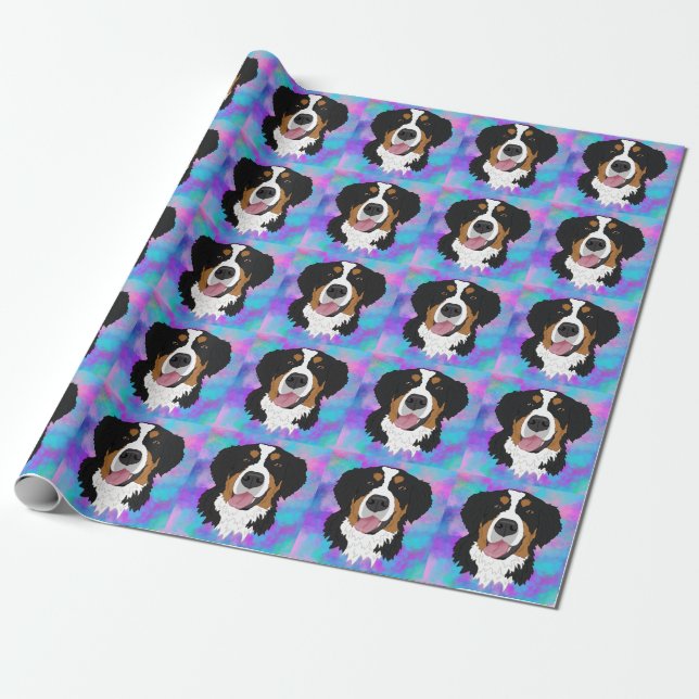 Bernese Mountain Dog Birthday  Geschenkpapier (Ungerollt)