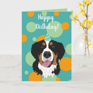 Bernese Mountain Dog Birthday Karte