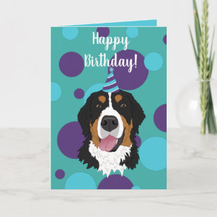 Bernese Mountain Dog Birthday Karte