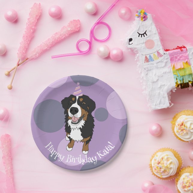 Bernese Mountain Dog Birthday Pappteller (Party)