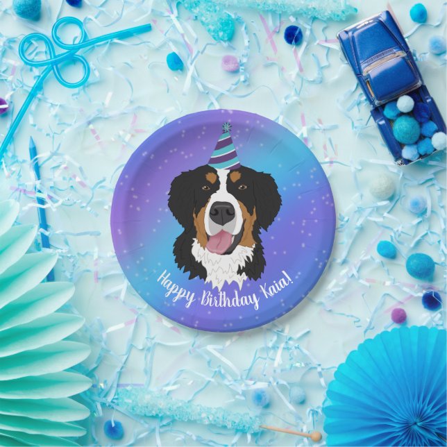 Bernese Mountain Dog Birthday Pappteller (Party)