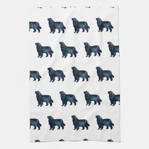 Bernese Mountain Dog Black Watercolor Geschirrtuch