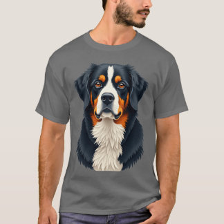 Bernese Mountain Dog Bold Schöne Hunde Retrogif T-Shirt