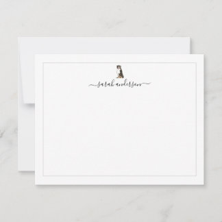 Bernese Mountain Dog Border Personalized Mitteilungskarte