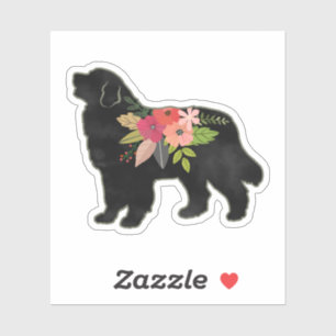 Bernese Mountain Dog Breed Boho Floral Aufkleber