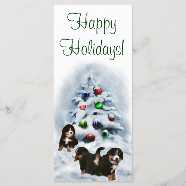 Bernese Mountain Dog Christmas Cards (Vorderseite)