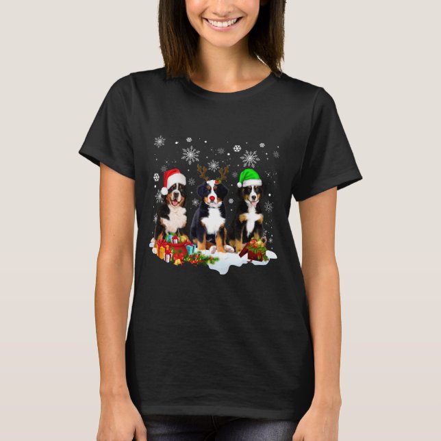 Bernese Mountain Dog Christmas Cute Fullprint  T-Shirt (Vorderseite)