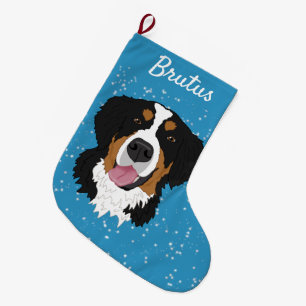 Bernese Mountain Dog Christmas Großer Weihnachtsstrumpf