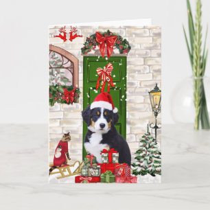 Bernese Mountain Dog Christmas Karte