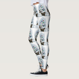 Bernese Mountain Dog Christmas Leggings