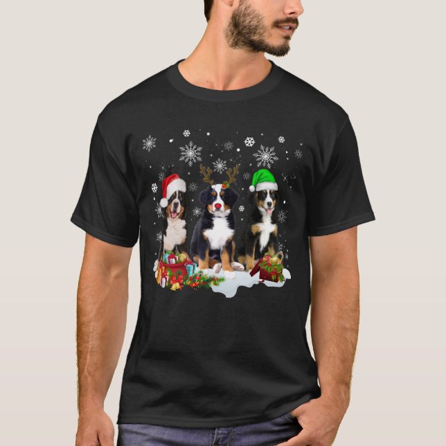 Bernese Mountain Dog Christmas Niedlich_fullprint T-Shirt (Vorderseite)