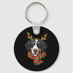 Bernese Mountain Dog Christmas Rentier Weihnachtsm Schlüsselanhänger