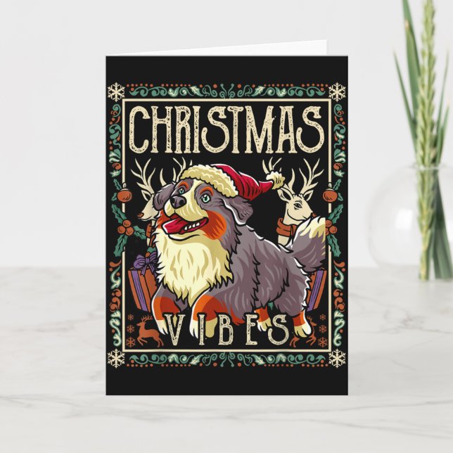 Bernese Mountain Dog Christmas Vibes Dog Santa Cla Karte (Vorderseite)