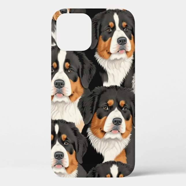 Bernese Mountain Dog Decorative Nahtloses Muster Case-Mate iPhone Hülle (Rückseite)